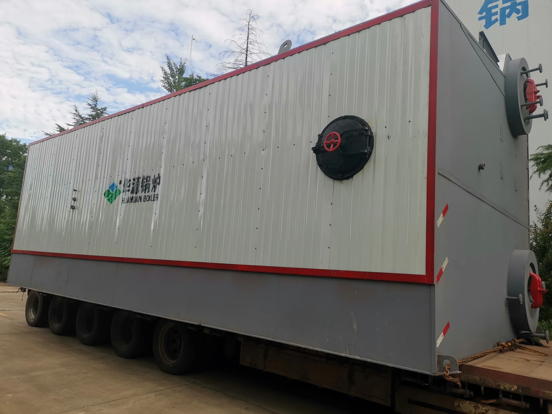 Delivery of coal mine gas exhaust gas treatment boilers