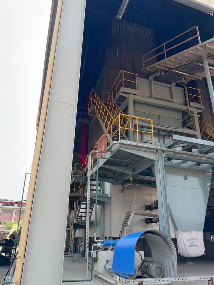 Biomass boiler operation on site