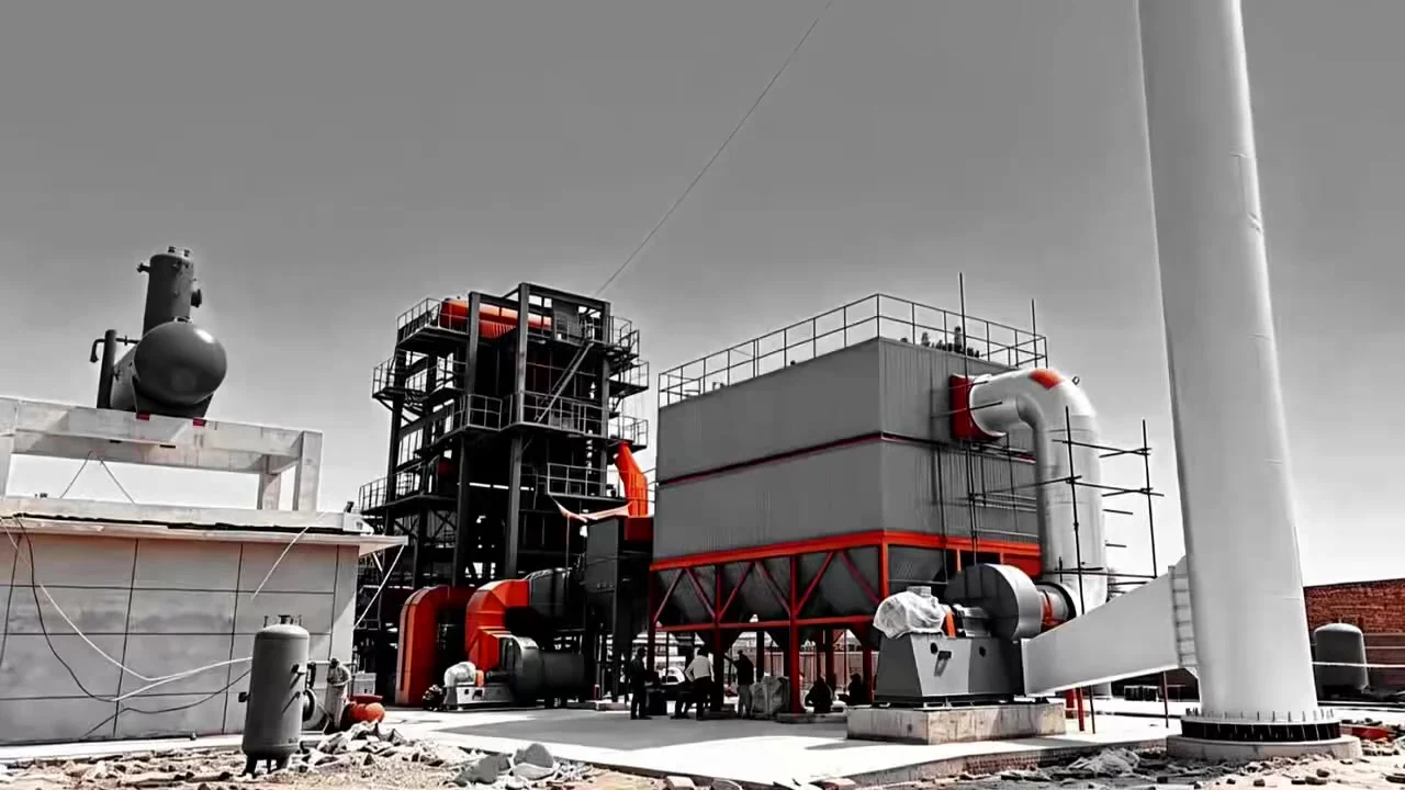 On-site boiler assembly